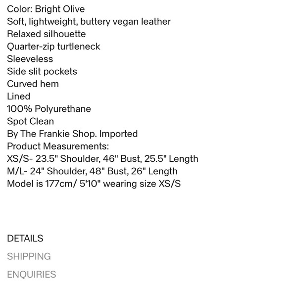 The Frankie Shop Half-zip Sleeveless top NWT - Picture 9 of 9